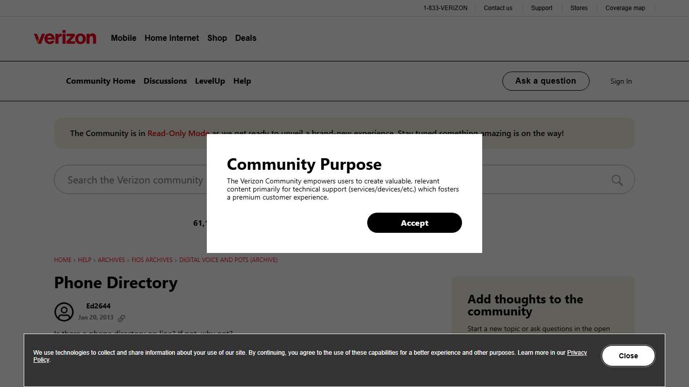 Phone Directory - verizon